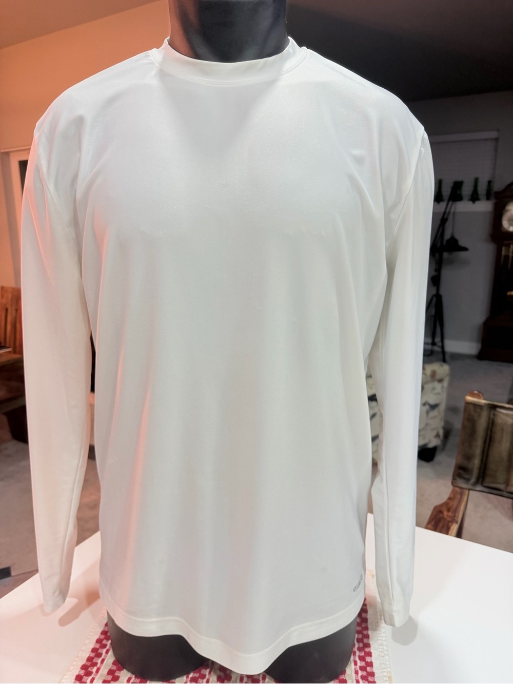 Men's Long-Sleeve Crew Neck Shirt - White